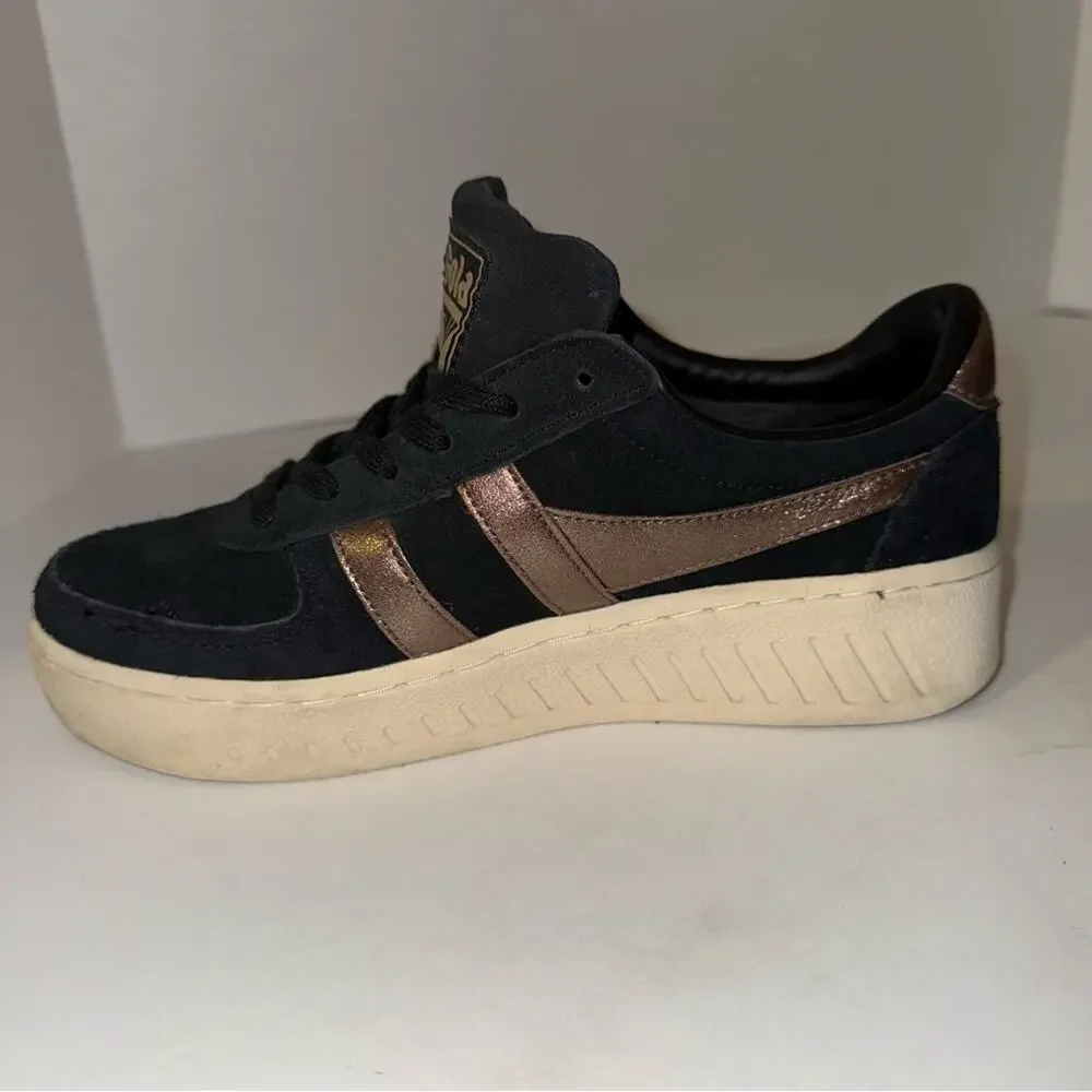 GOLA Grandslam Pearl Black and Bronze Casual suede Sneakers 6